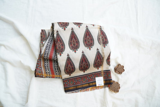 Block Printed Chanderi Saree PC15492