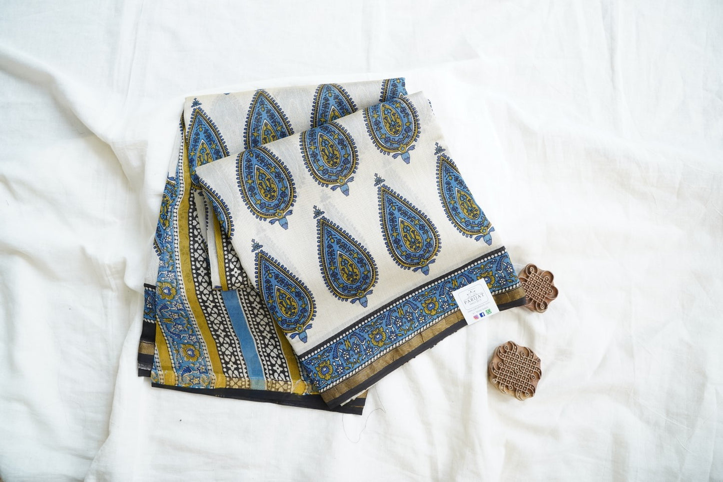 Block Printed Chanderi Saree PC15489