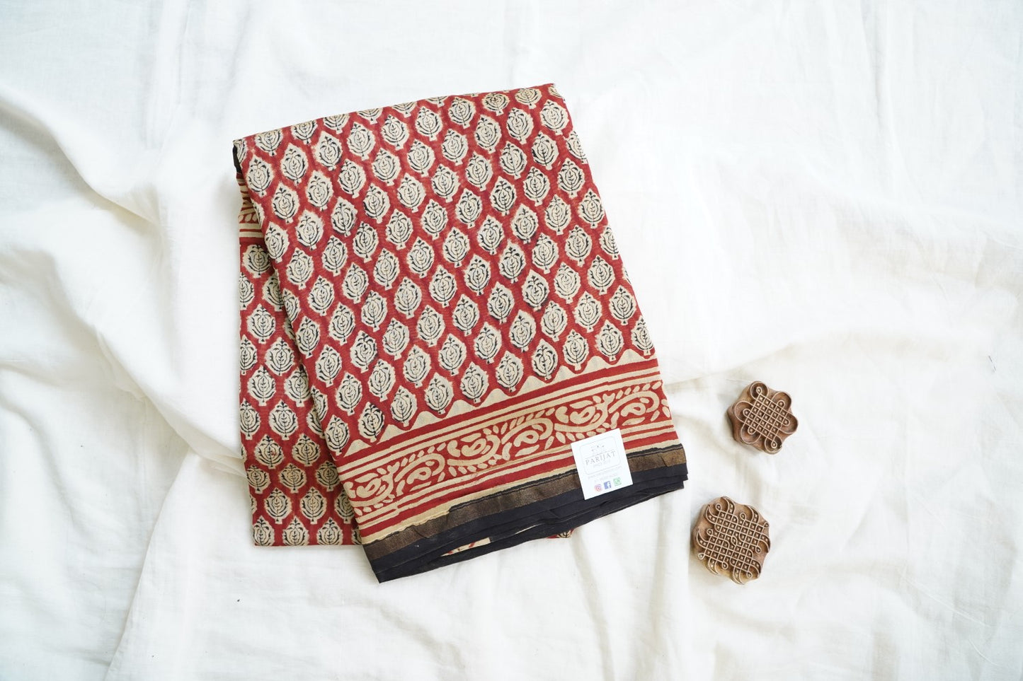 Block Printed Chanderi Saree PC15484