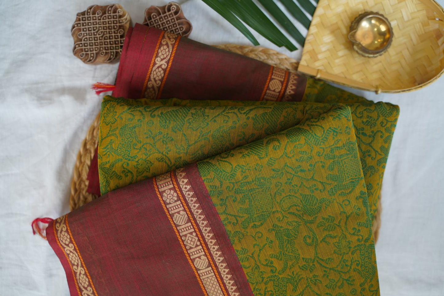 Chettinad handloom Cotton Saree PC16697