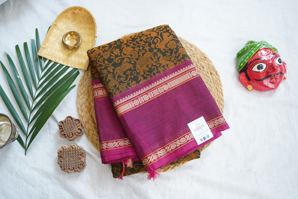 Chettinad handloom Cotton Saree PC16696