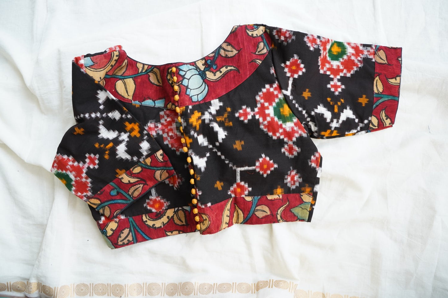 Kalamkari Ready made cotton Blouse PC15422
