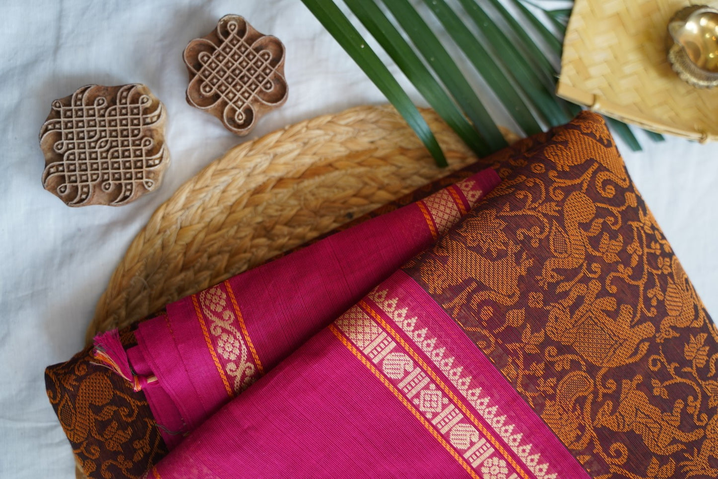 Chettinad handloom Cotton Saree PC16695