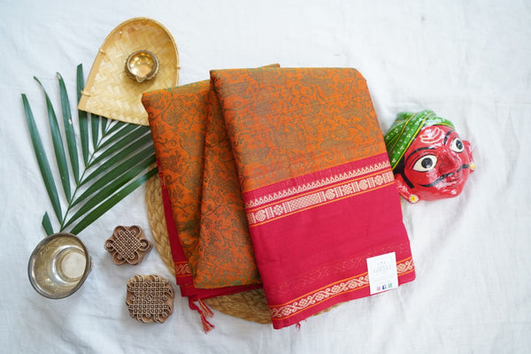 Chettinad handloom Cotton Saree PC16694