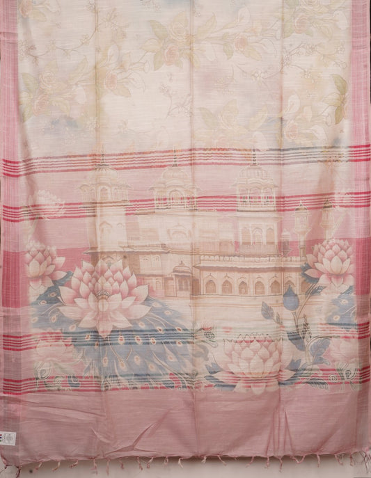 Semi Linen Fancy saree PC16470