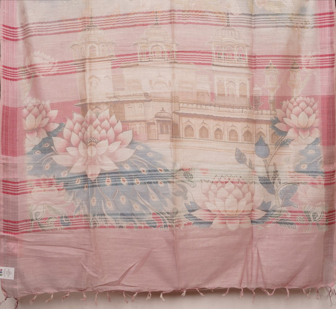 Semi Linen Fancy saree PC16470