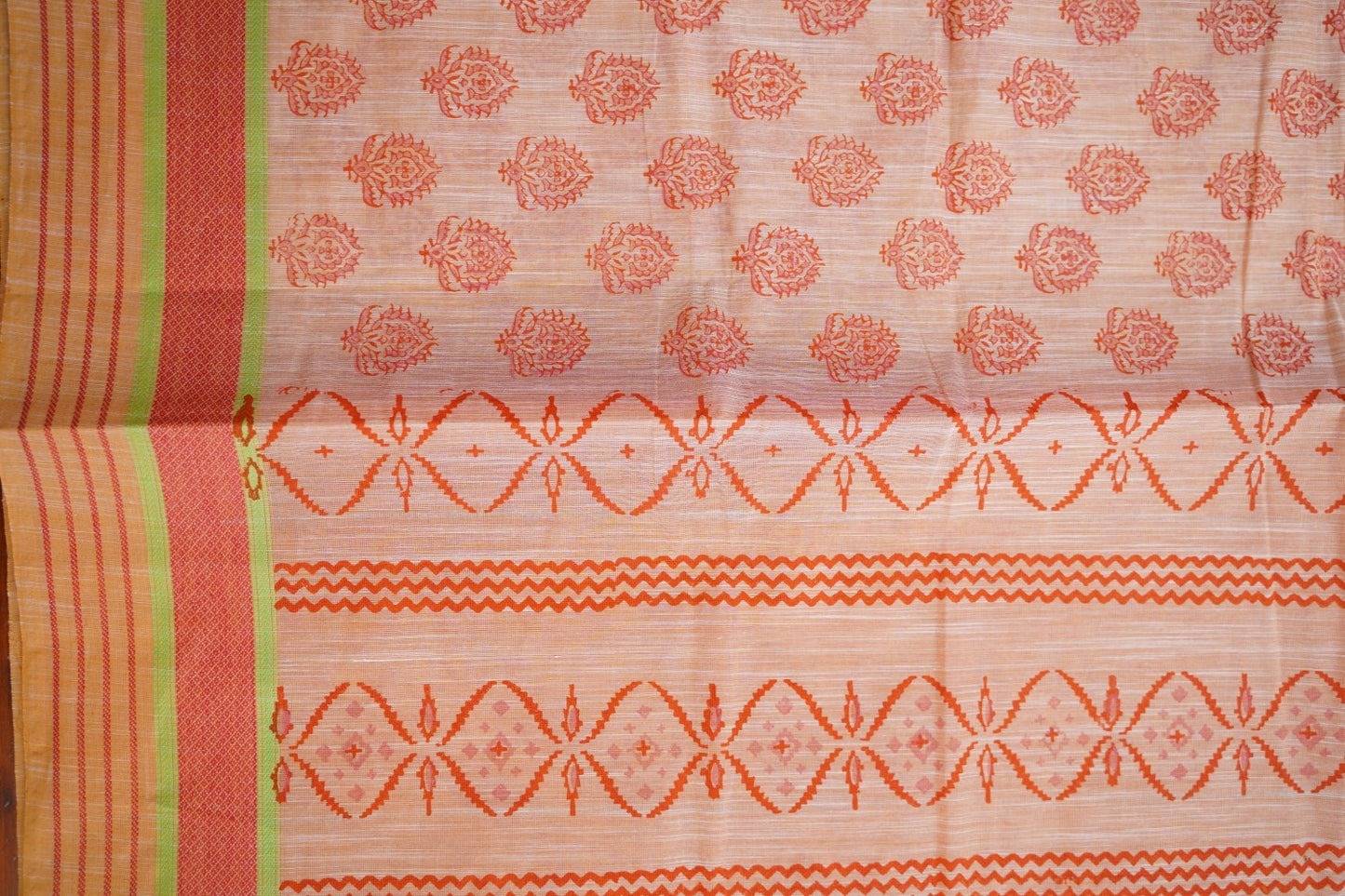 Block Printed Chettinad Cotton Saree PC15426