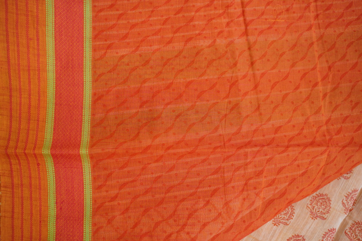 Block Printed Chettinad Cotton Saree PC15426