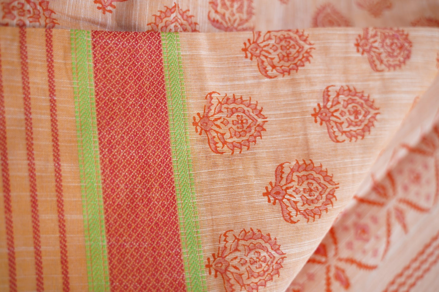 Block Printed Chettinad Cotton Saree PC15426