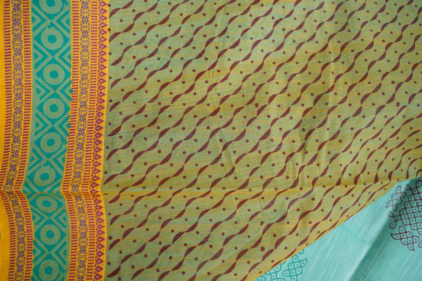 Block Printed Chettinad Cotton Saree PC15425