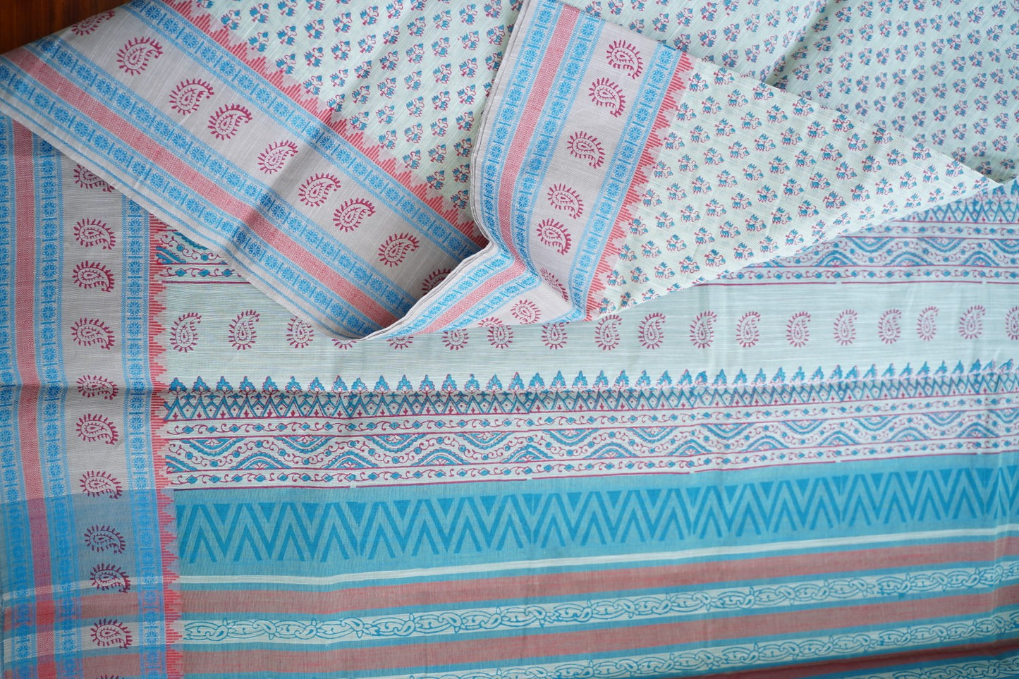 Block Printed Chettinad Cotton Saree PC15437