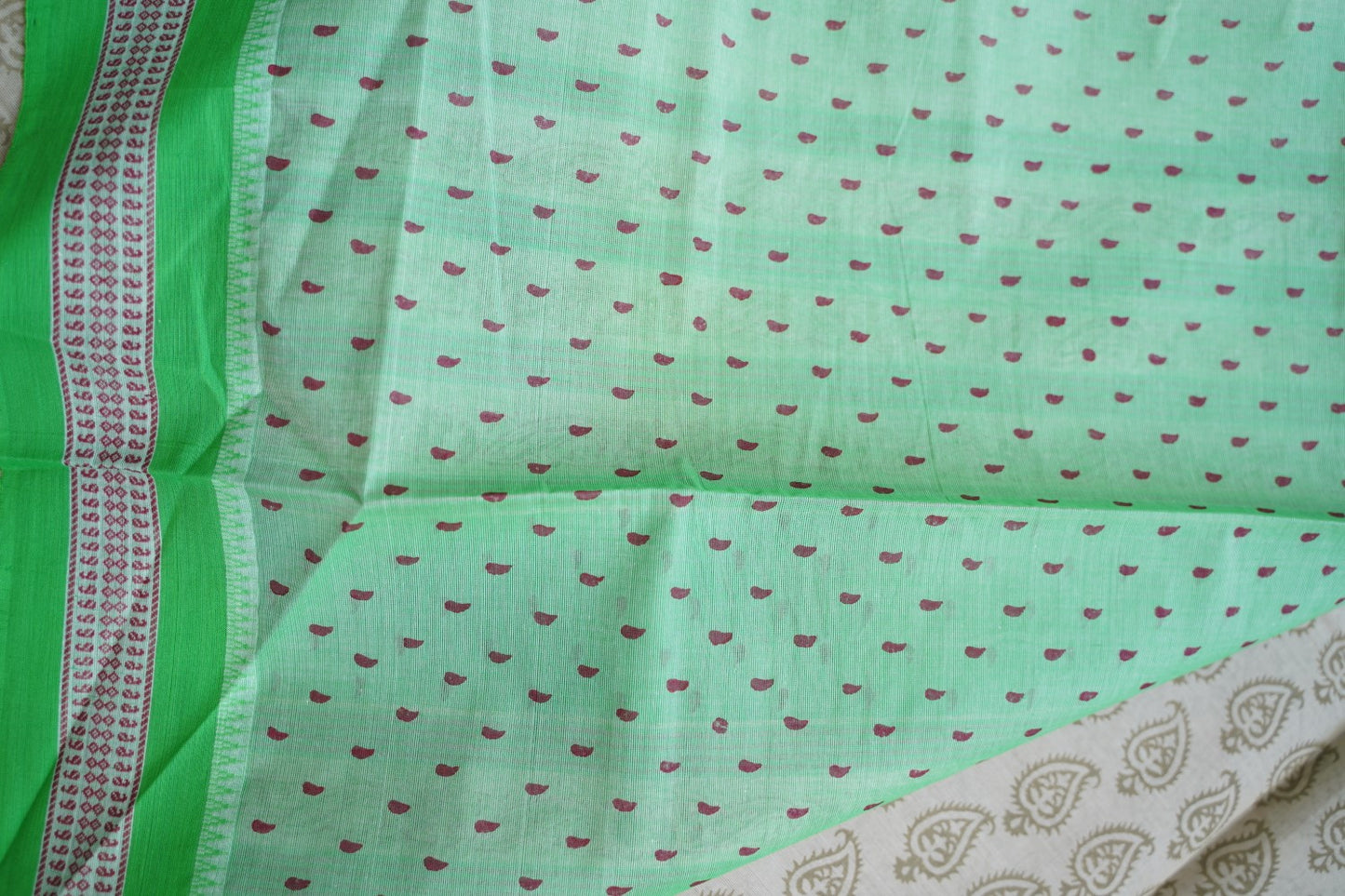 Block Printed Chettinad Cotton Saree PC15427
