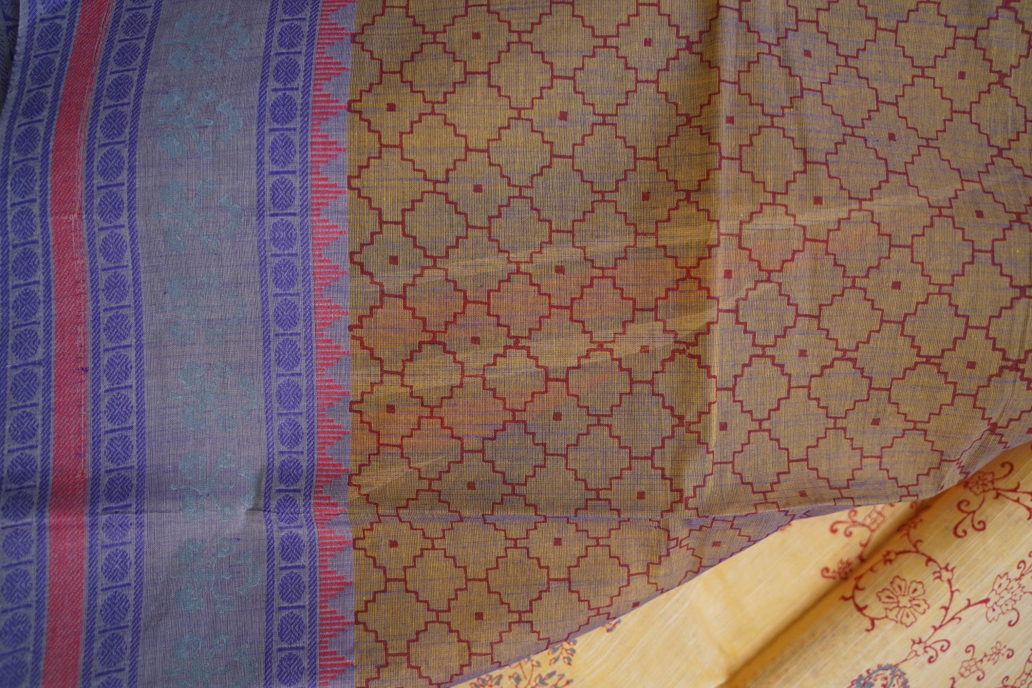 Block Printed Chettinad Cotton Saree PC15428