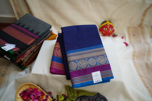 Chettinad handloom Cotton Saree With Thread  Border  PC10936