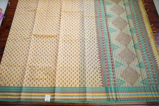 Block Printed Chettinad Cotton Saree PC15430