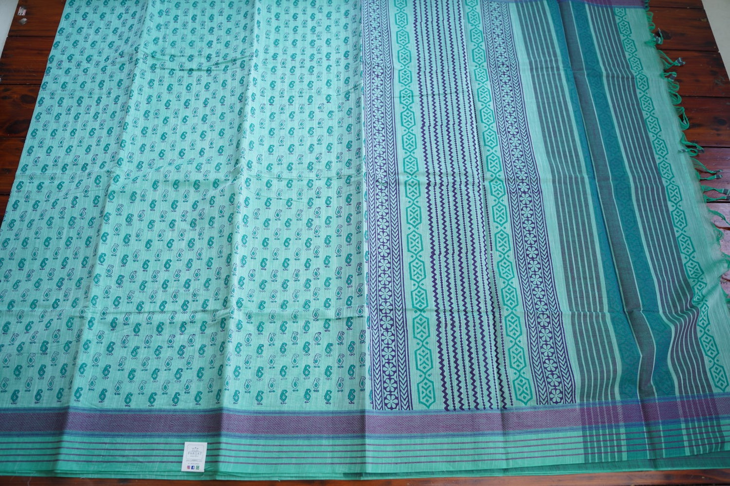 Block Printed Chettinad Cotton Saree PC15432