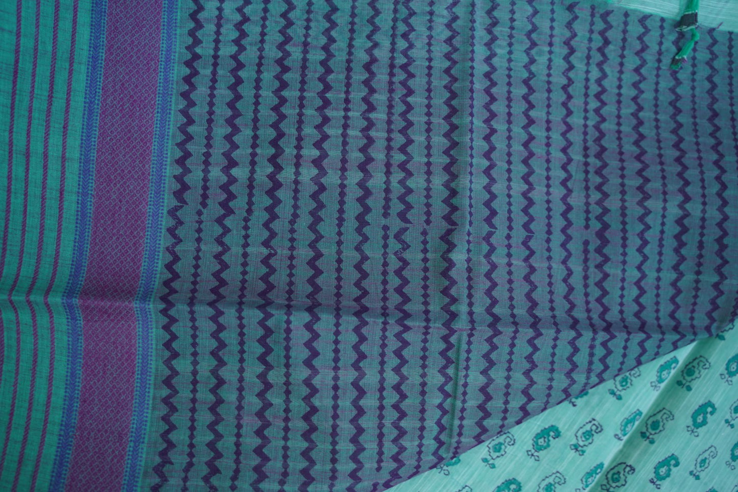 Block Printed Chettinad Cotton Saree PC15432