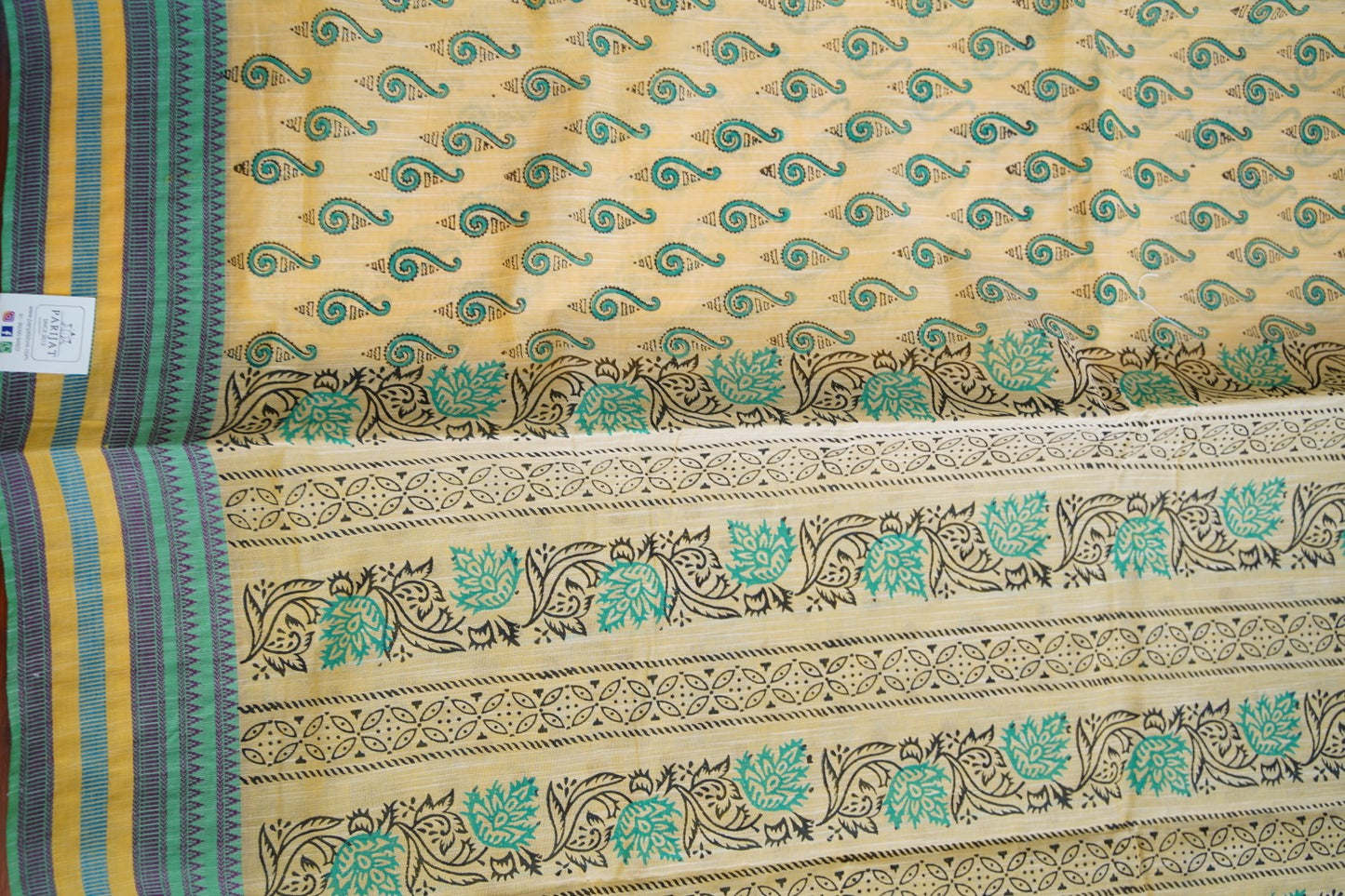 Block Printed Chettinad Cotton Saree PC15435