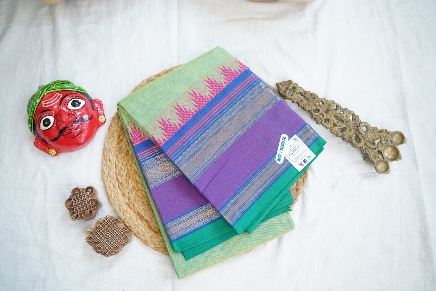 Chettinad handloom Cotton Saree Pc12675