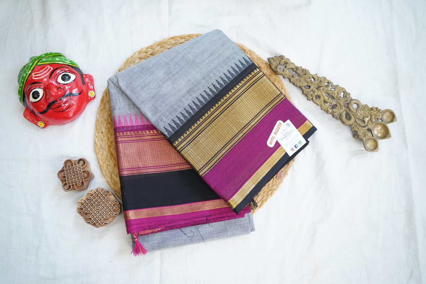 Chettinad handloom Cotton Saree PC12664