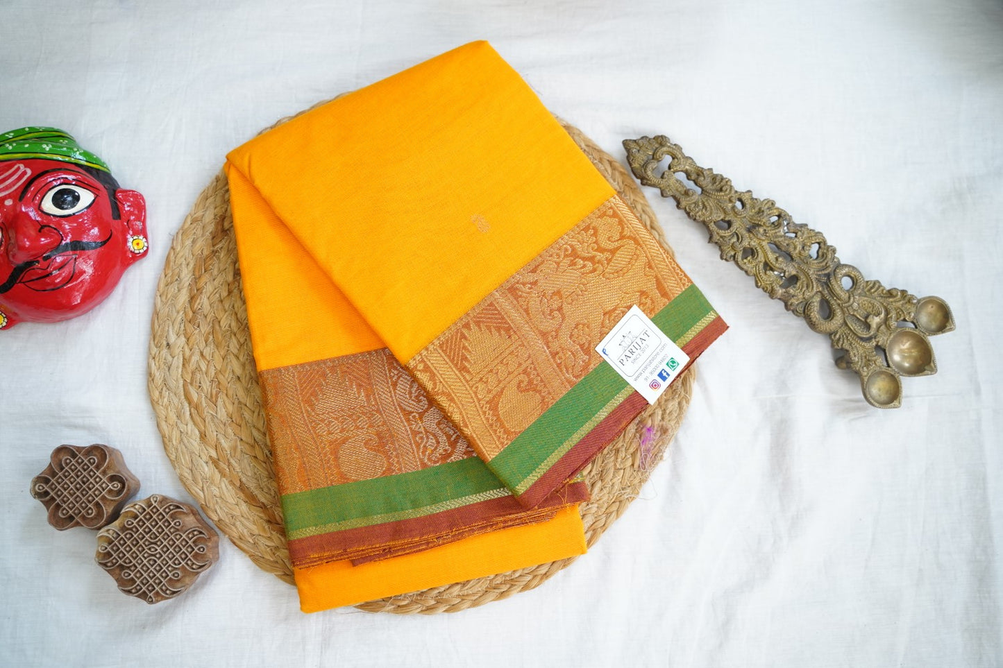Chettinad handloom Cotton Saree Pc4070