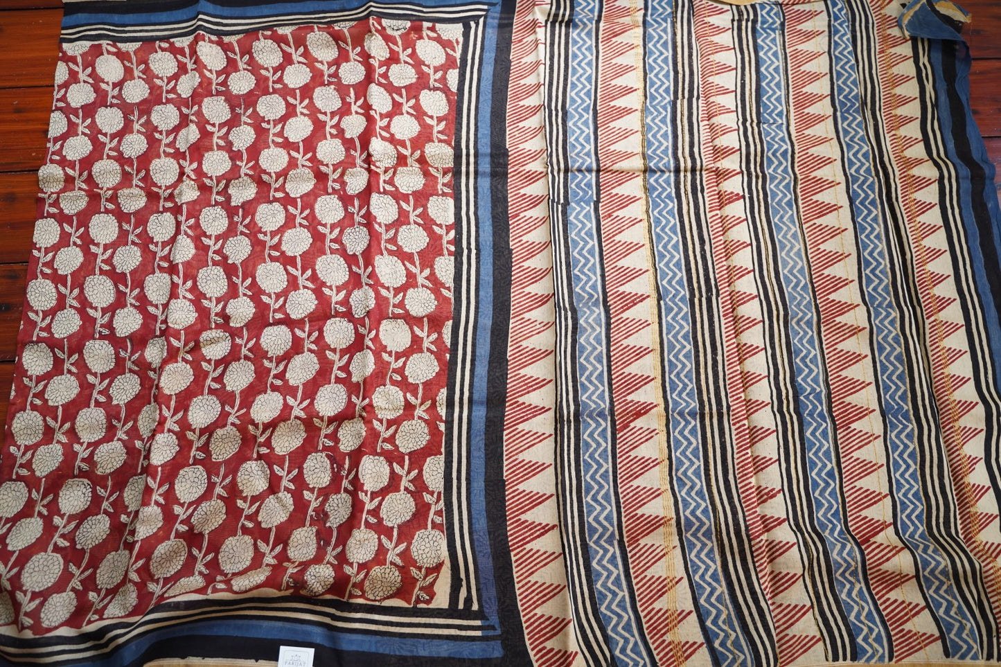 Block Printed Chanderi Saree PC15491