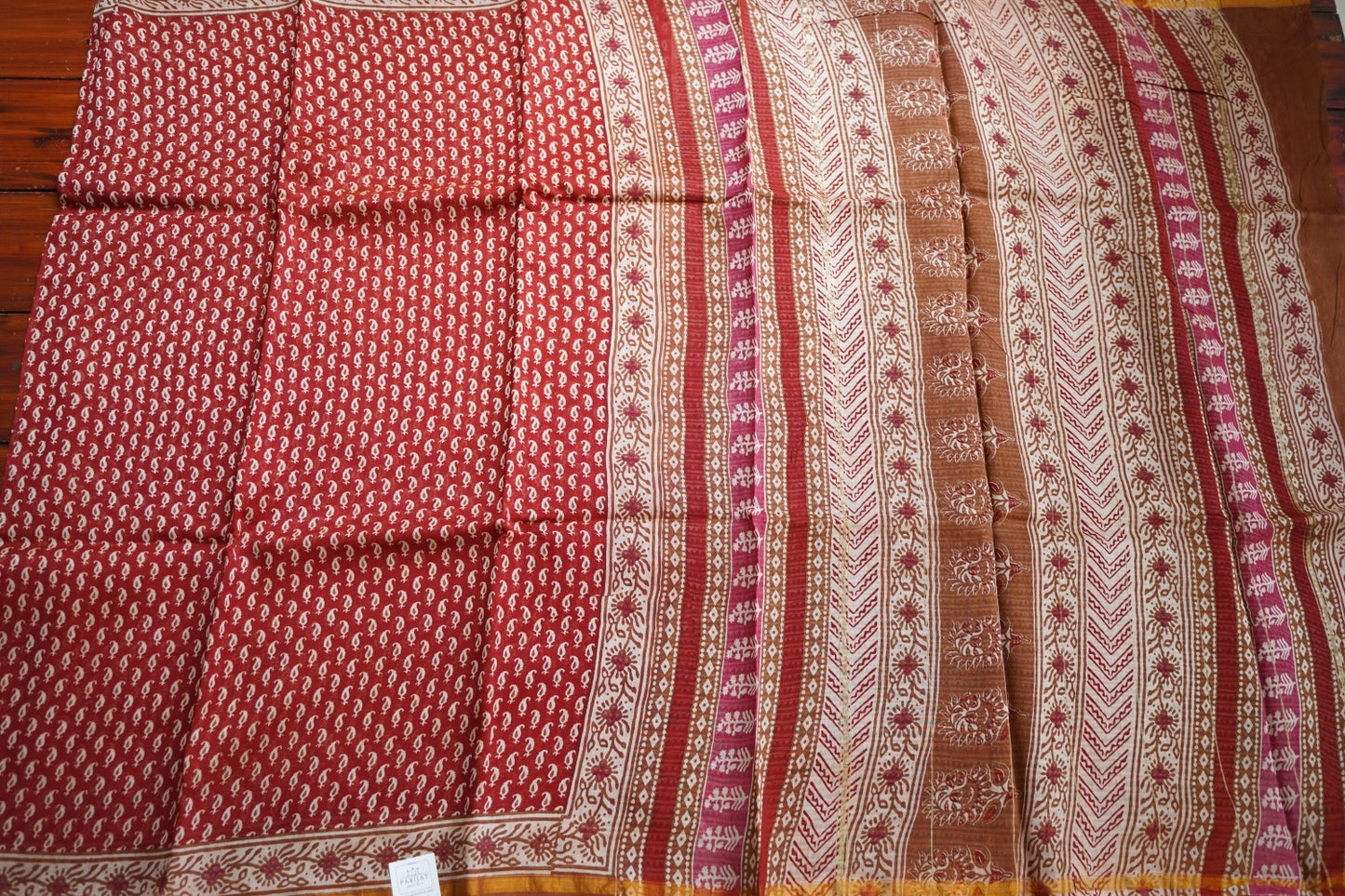 Block Printed Chanderi Saree PC15482