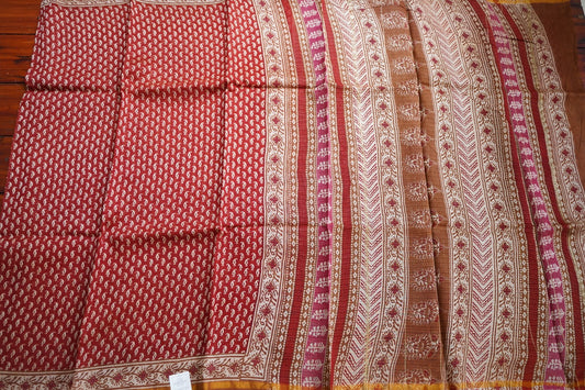 Block Printed Chanderi Saree PC15482
