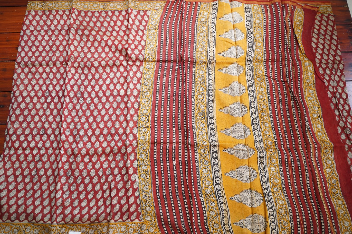 Block Printed Chanderi Saree PC15483