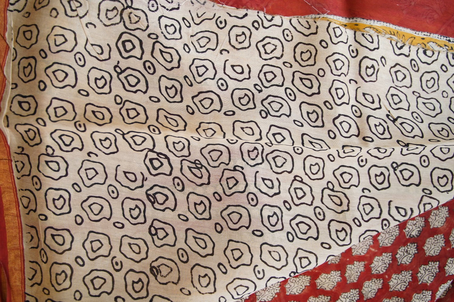 Block Printed Chanderi Saree PC15483