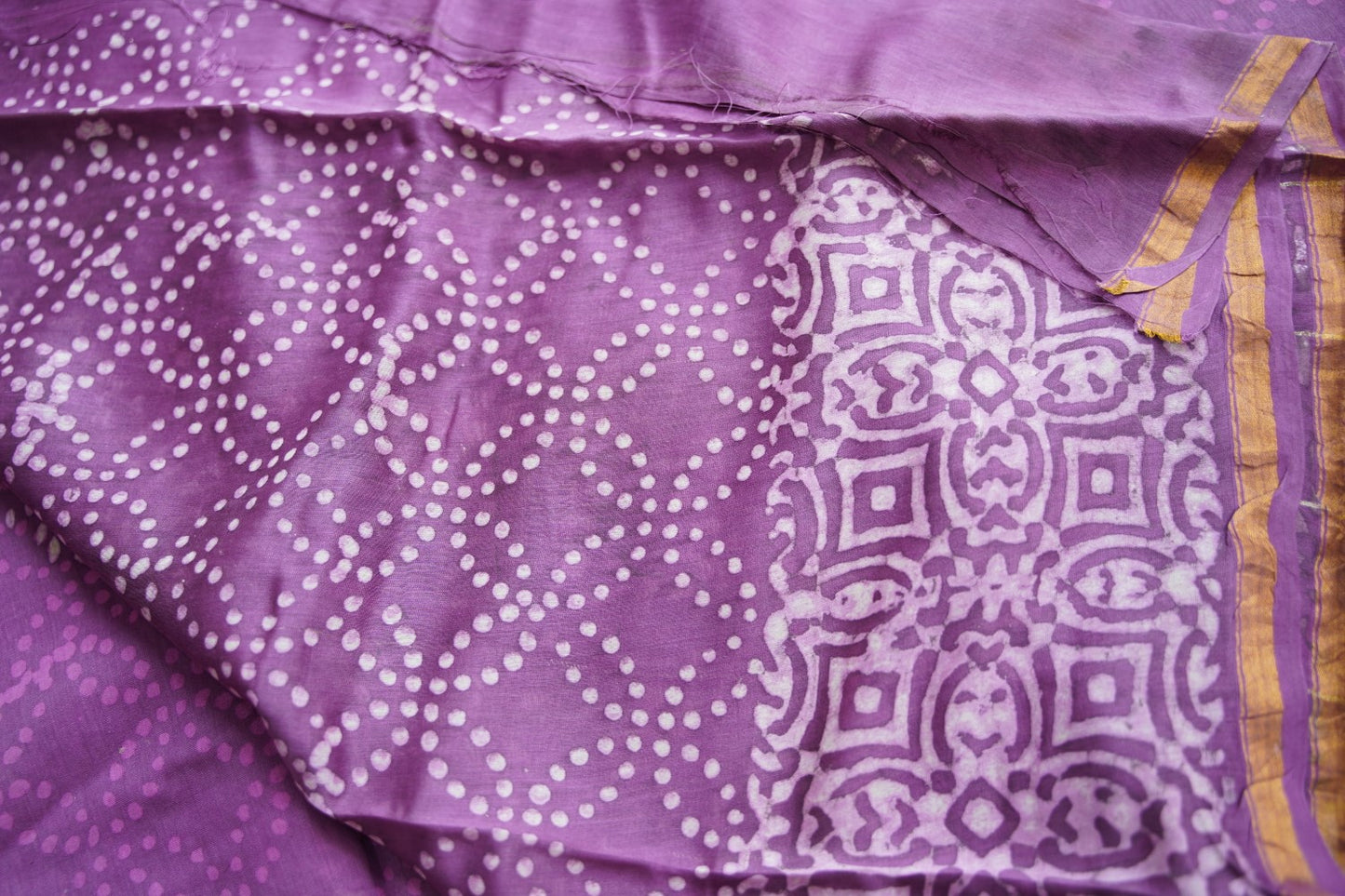 Block Printed Chanderi Saree PC15488