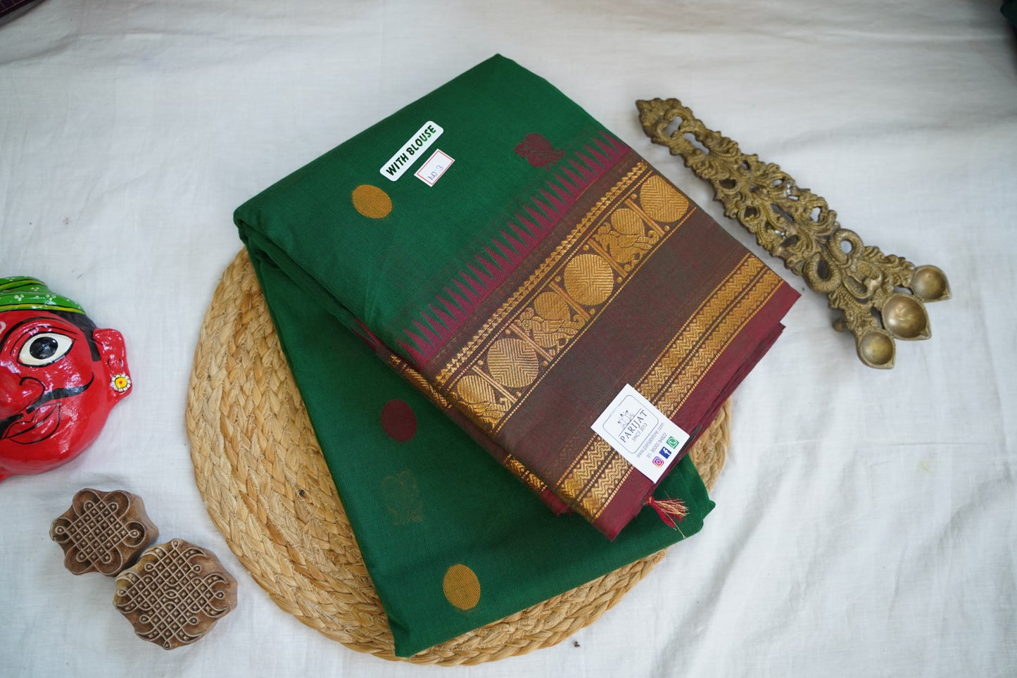 Chettinad handloom Cotton Saree PC16706