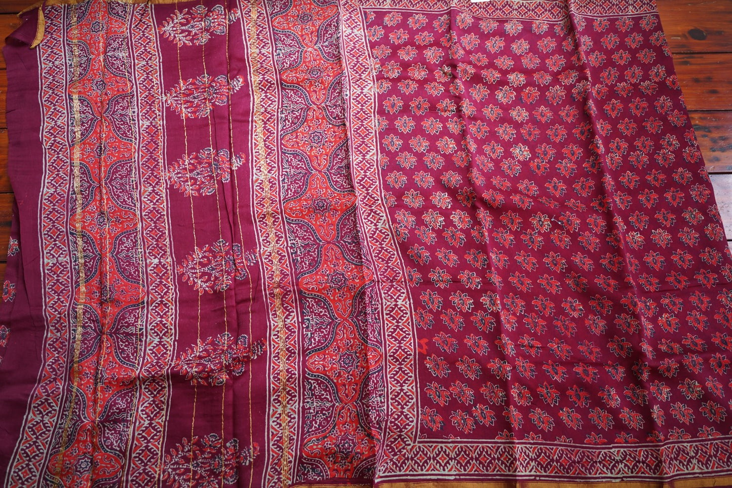 Block Printed Chanderi Saree PC15489