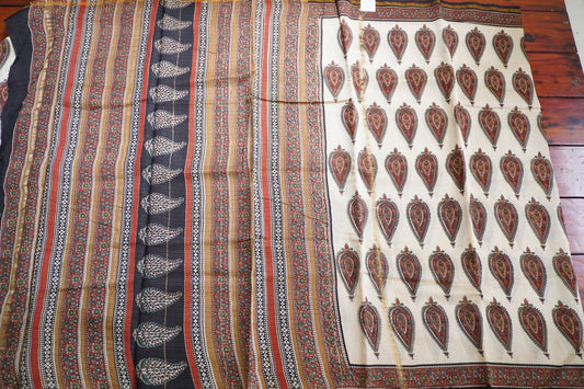 Block Printed Chanderi Saree PC15492