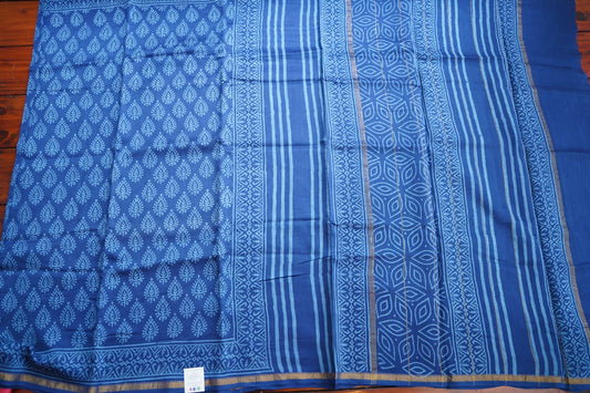 Block Printed Chanderi Saree PC15493