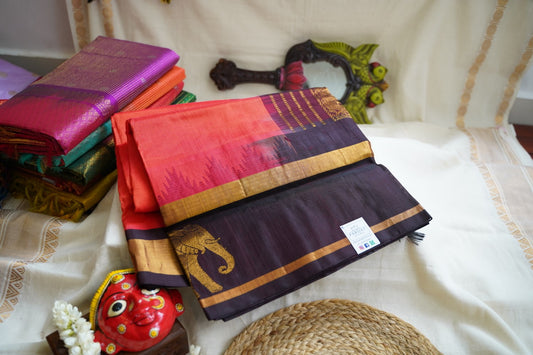 Kanchi  Silk Cotton  Saree With Zari Border  PC11085