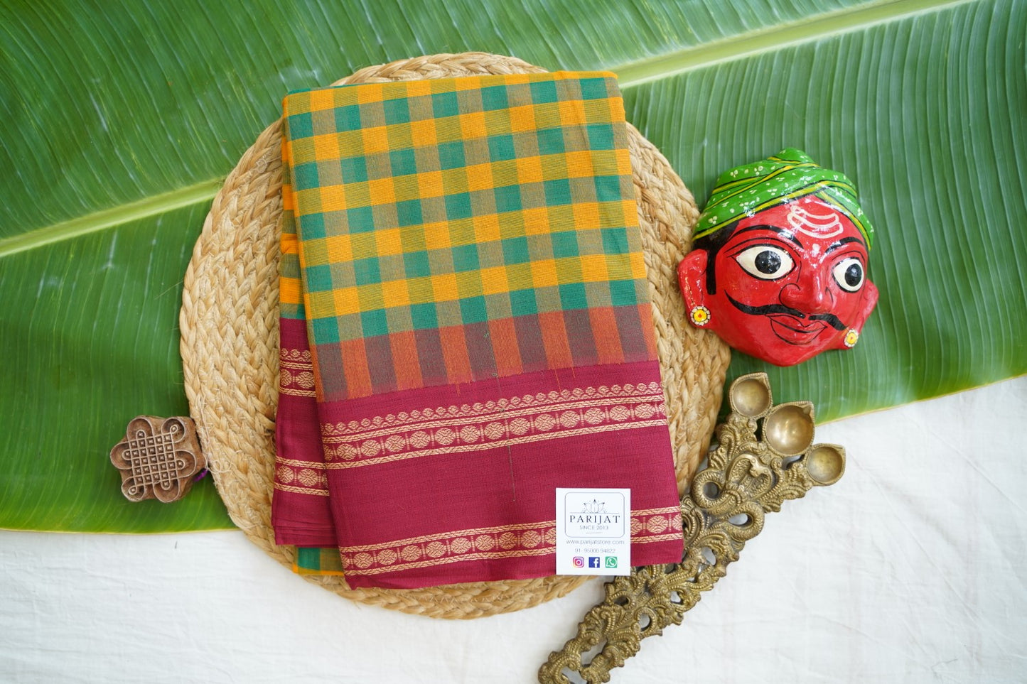 Chettinad handloom Cotton Saree PC17599