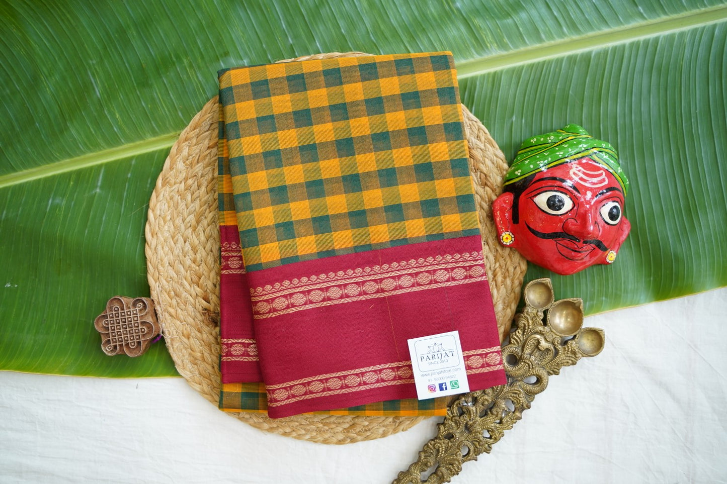 Chettinad handloom Cotton Saree PC17596