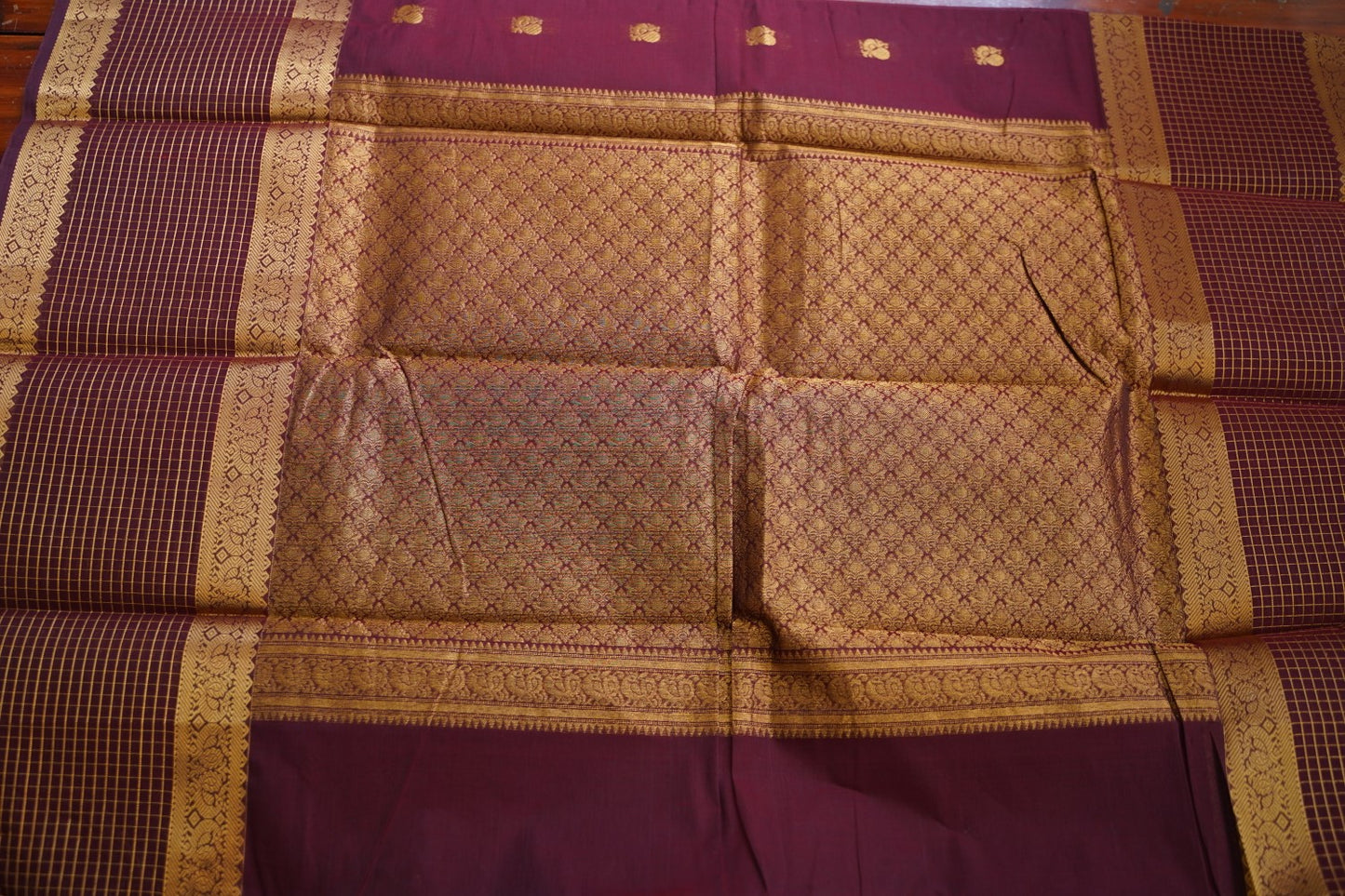 Chettinad handloom Cotton Saree PC17597[Brown]