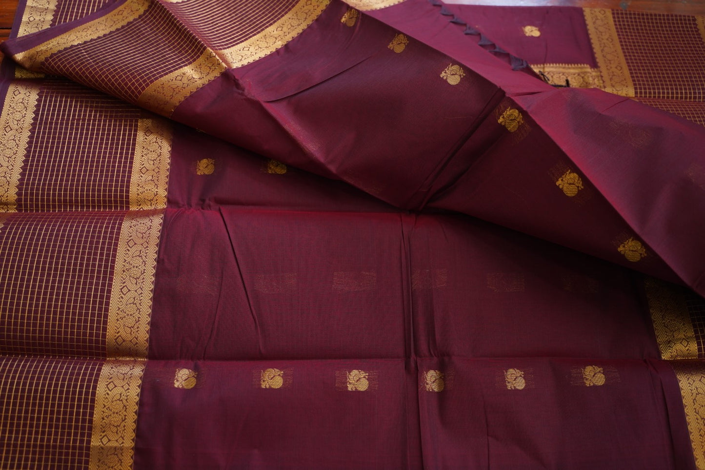 Chettinad handloom Cotton Saree PC17597[Brown]