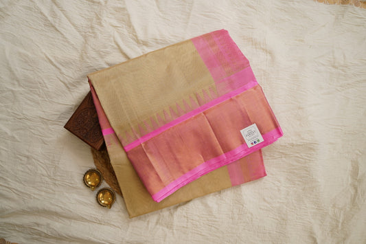 Kanchi Silk Cotton Saree With Zari Border  PC10573