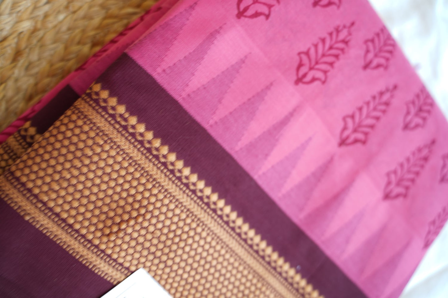 Block Printed Chettinad Cotton Saree PC17619