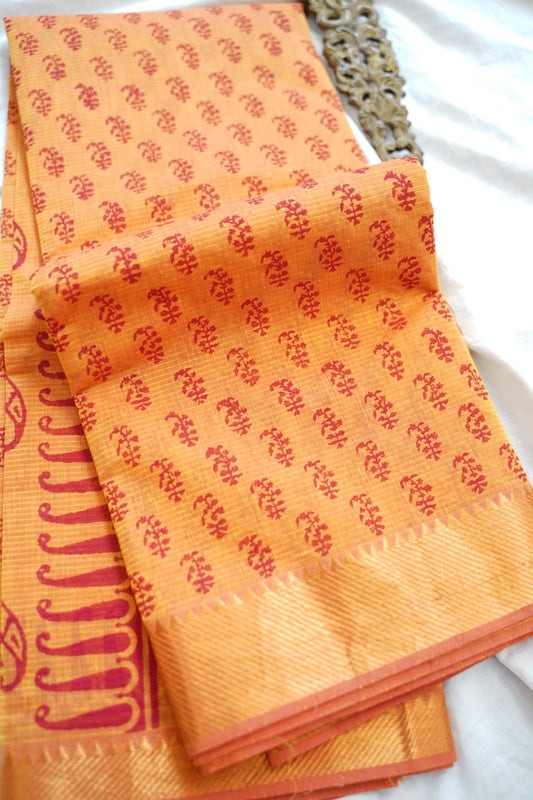 Block Printed Saree PC17621