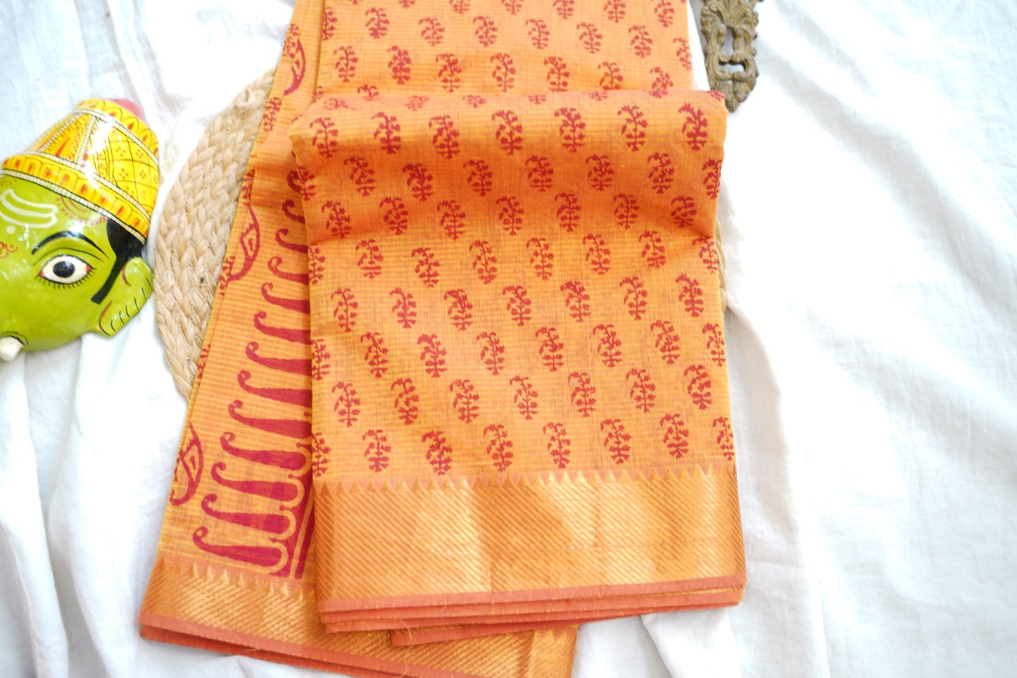 Block Printed Saree PC17621