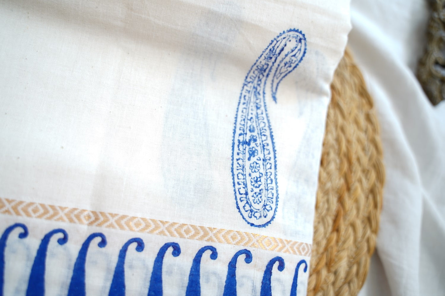 Block Printed Chettinad Cotton Saree PC17626