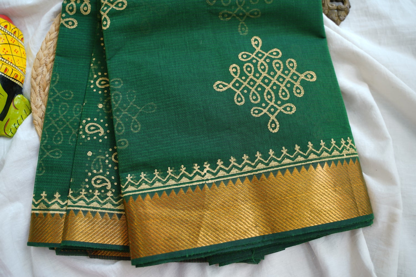 Block Printed Saree PC17624