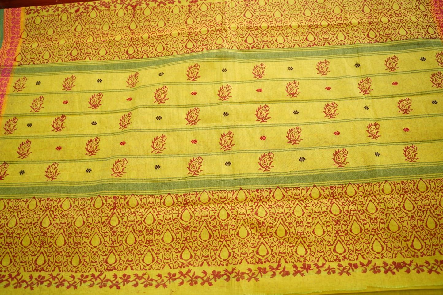 Block Printed Chettinad Cotton Saree PC17625