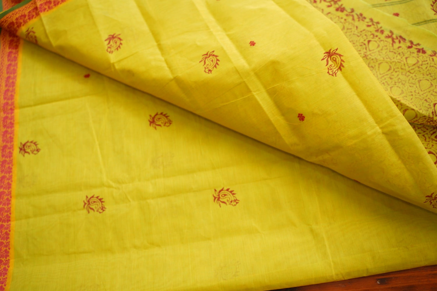 Block Printed Chettinad Cotton Saree PC17625