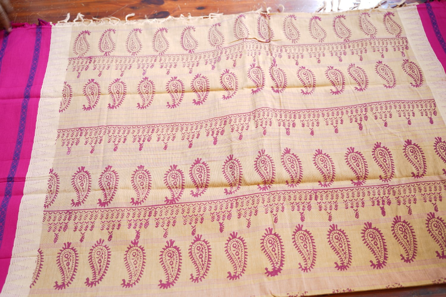 Block Printed Chettinad Cotton Saree PC17620
