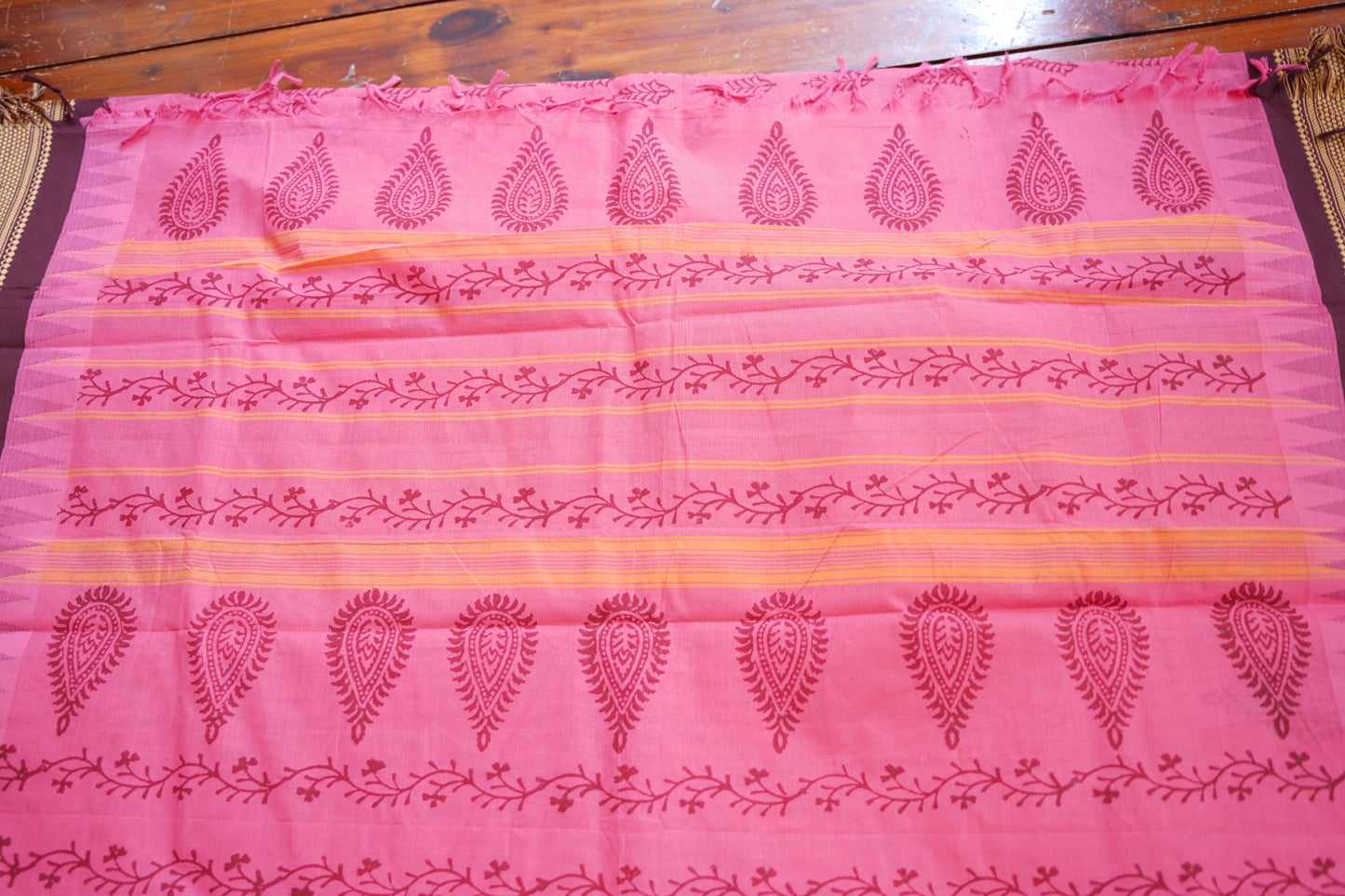 Block Printed Chettinad Cotton Saree PC17619